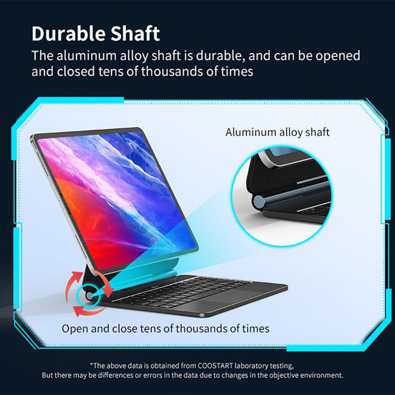 COOSTART For iPad Pro 11-inch (2018) / (2020) / (2021) / (2022) / iPad Air (2020) / (2022) Photovoltaic New Energy Bluetooth Keyboard Stand Cover COOSTART For iPad Pro 11-inch (2018) / (2020) / (2021) / (2022) / iPad Air (2020) / (2022) Photovoltaic New Energy Bluetooth Keyboard Stand Cover